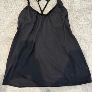 Athleta black workout top with built in bra